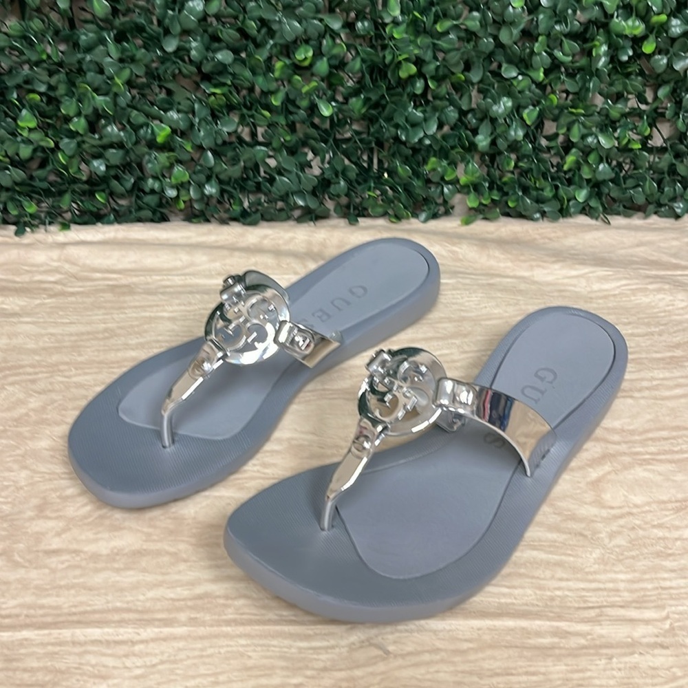 Guess Tyana Silver Sandals - 7